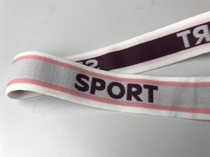 Blød elastik - skøn med SPORT, 24 mm